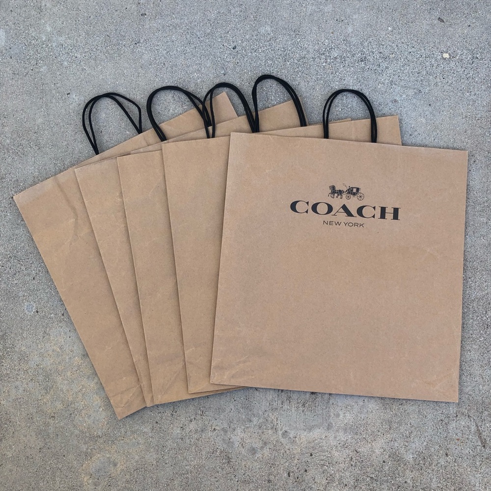 Packs of 4 empty coach shopping bag